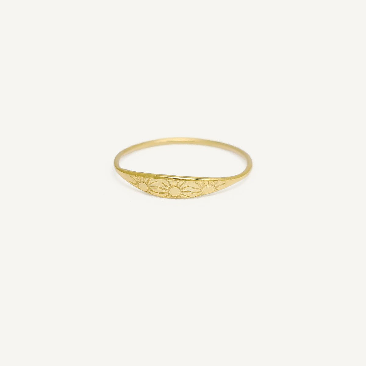 The Sun Signet Ring in Solid Gold