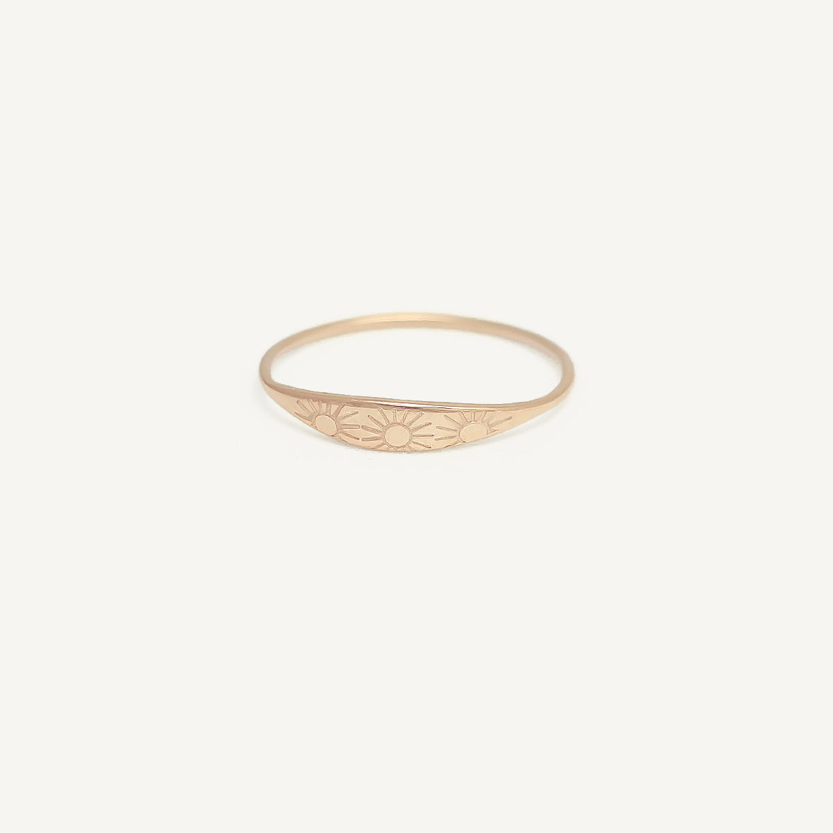 The Sun Signet Ring in Solid Gold