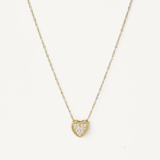 The Sweet Heart Pave Necklace