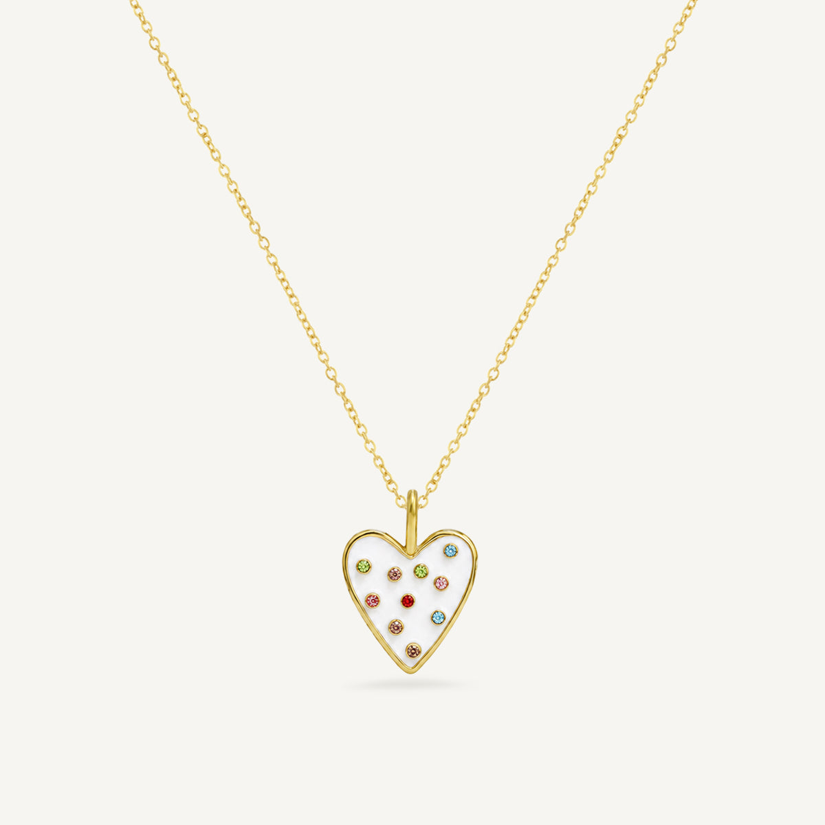 Sweet Heart Confetti Necklace