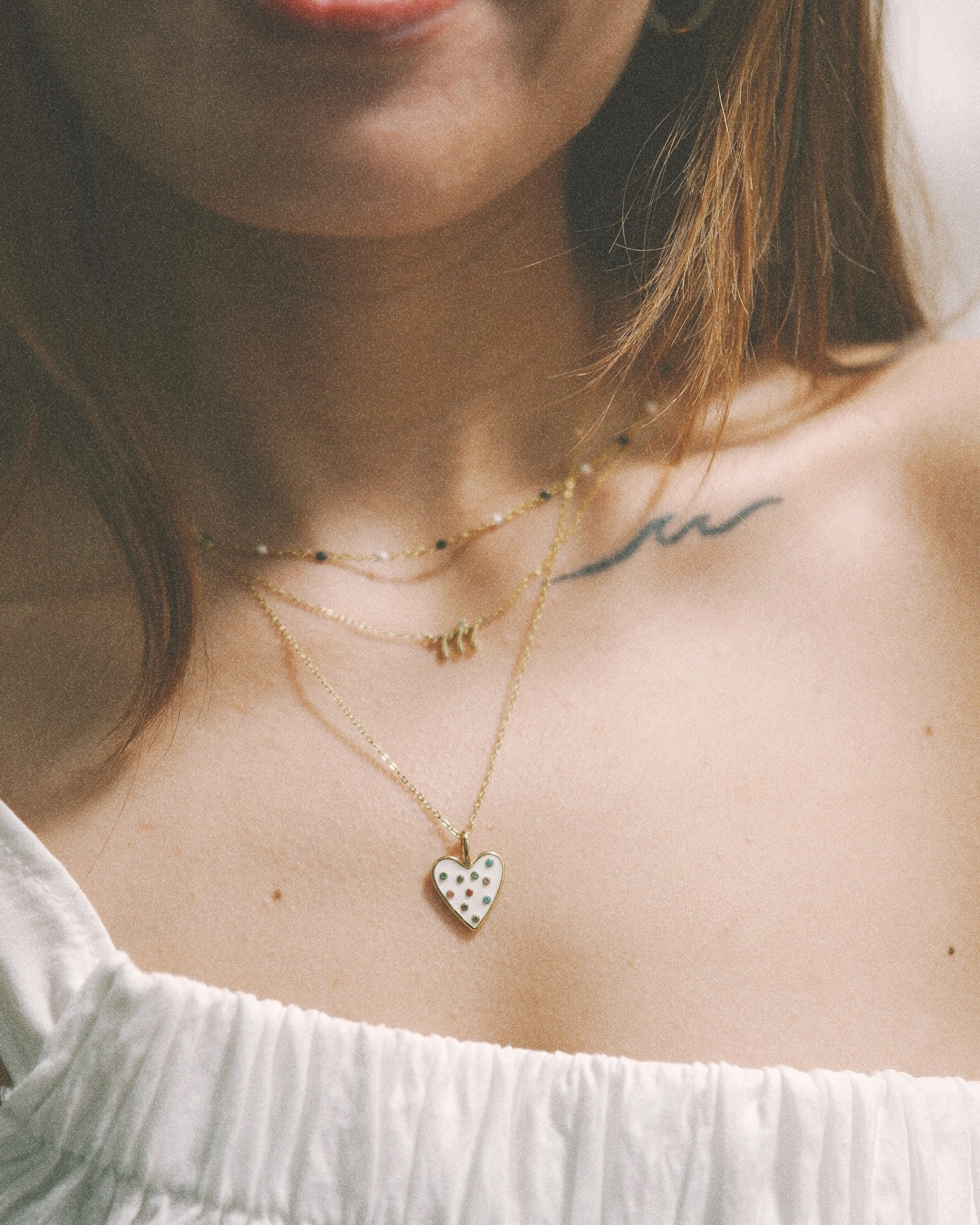 Sweet Heart Confetti Necklace