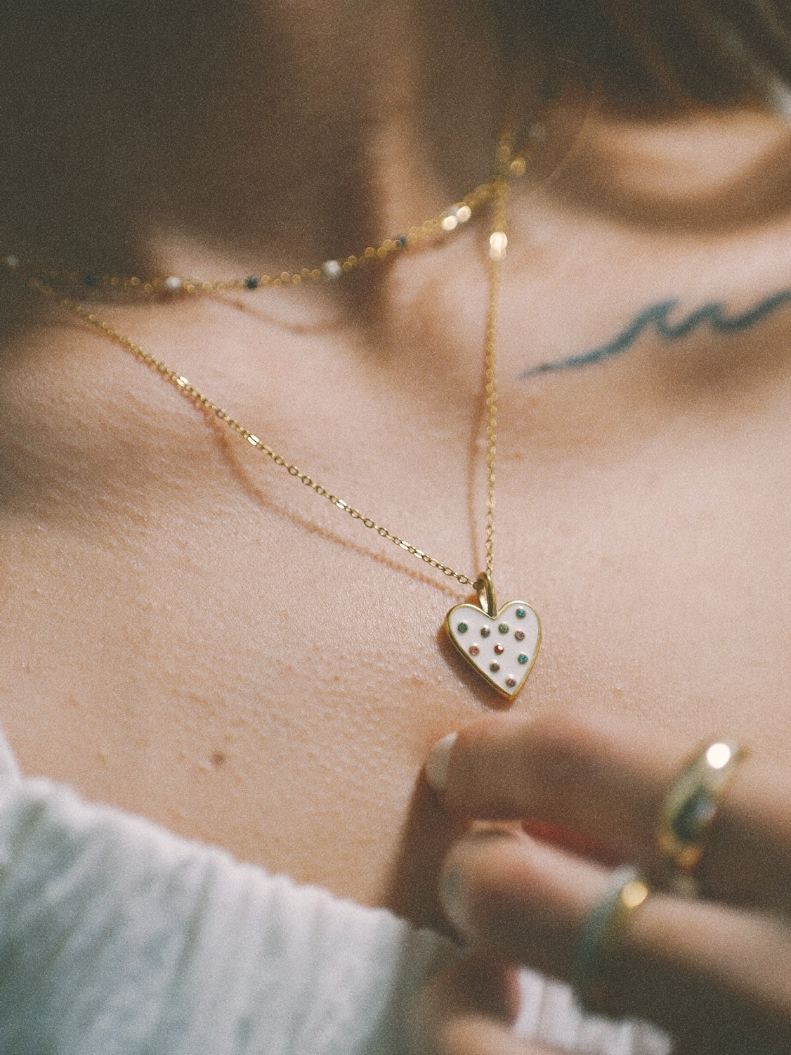 Sweet Heart Confetti Necklace