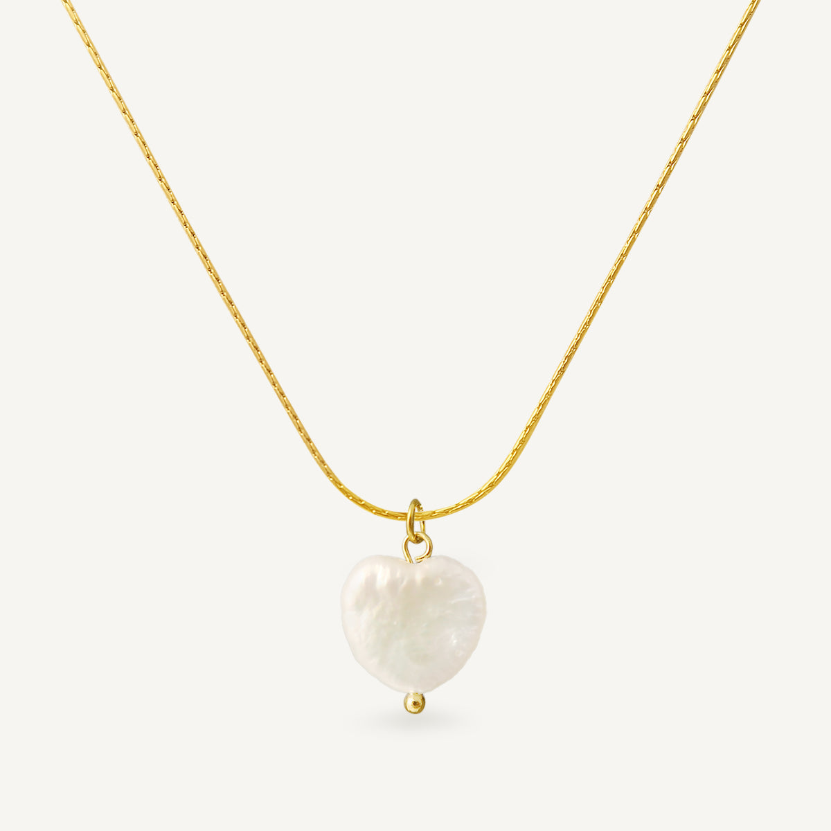 The Tabitha Heart Pearl Charm Necklace