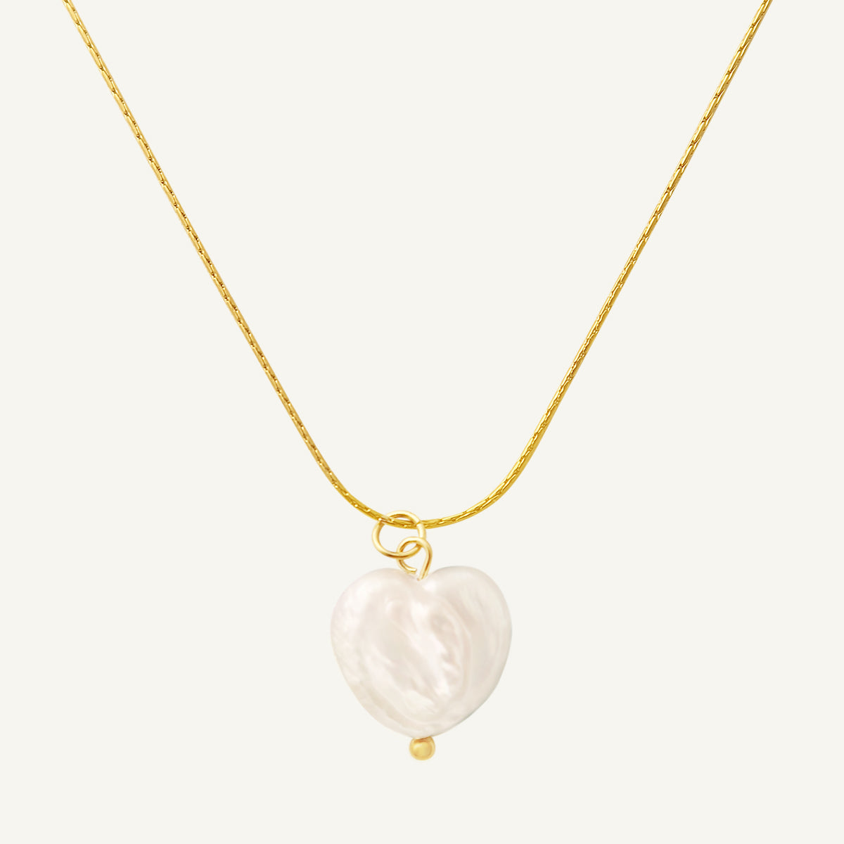 The Tabitha Heart Pearl Charm Necklace
