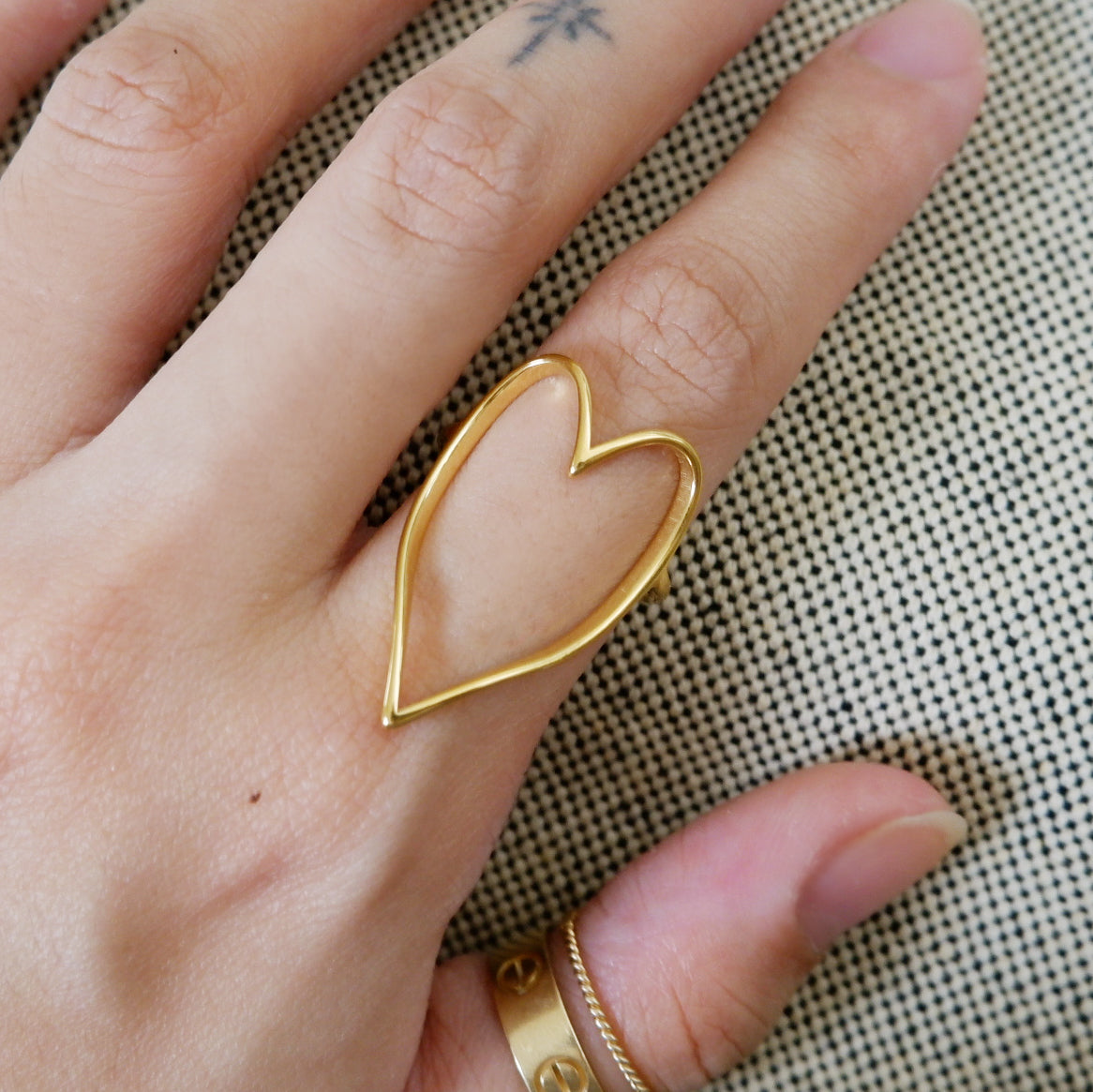 The Golden Tat Heart Ring | Holiday Shop
