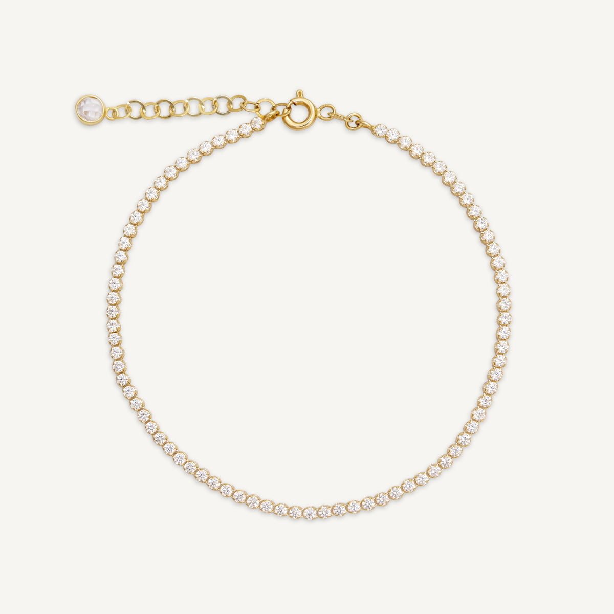 The Mini Tennis Bracelet in Solid Gold
