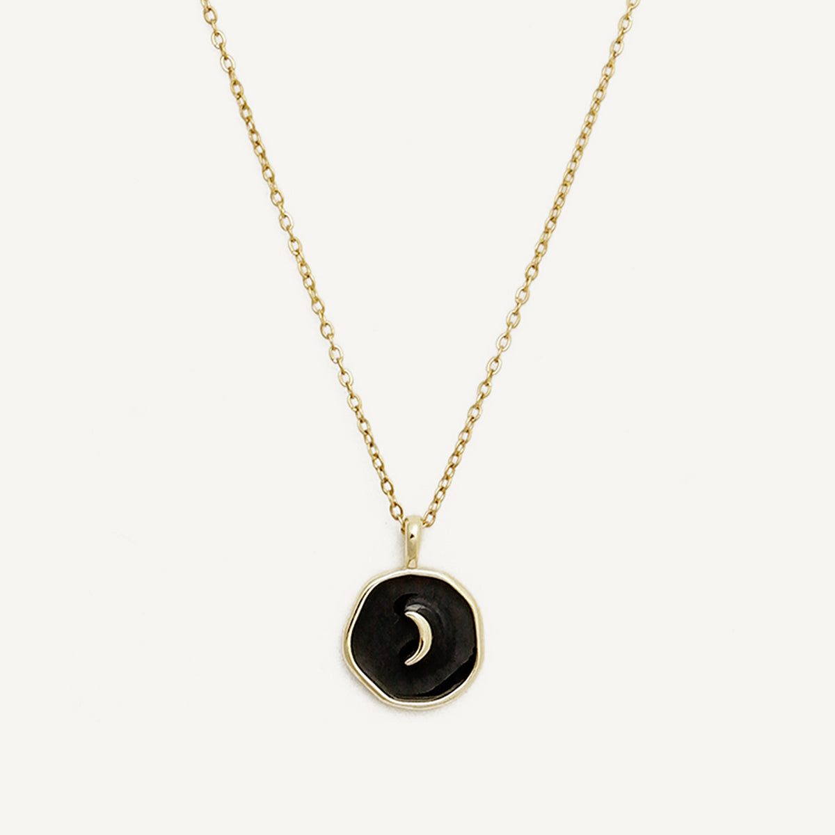 The Textured Moon Necklace