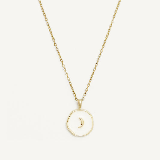 The Textured Moon Necklace