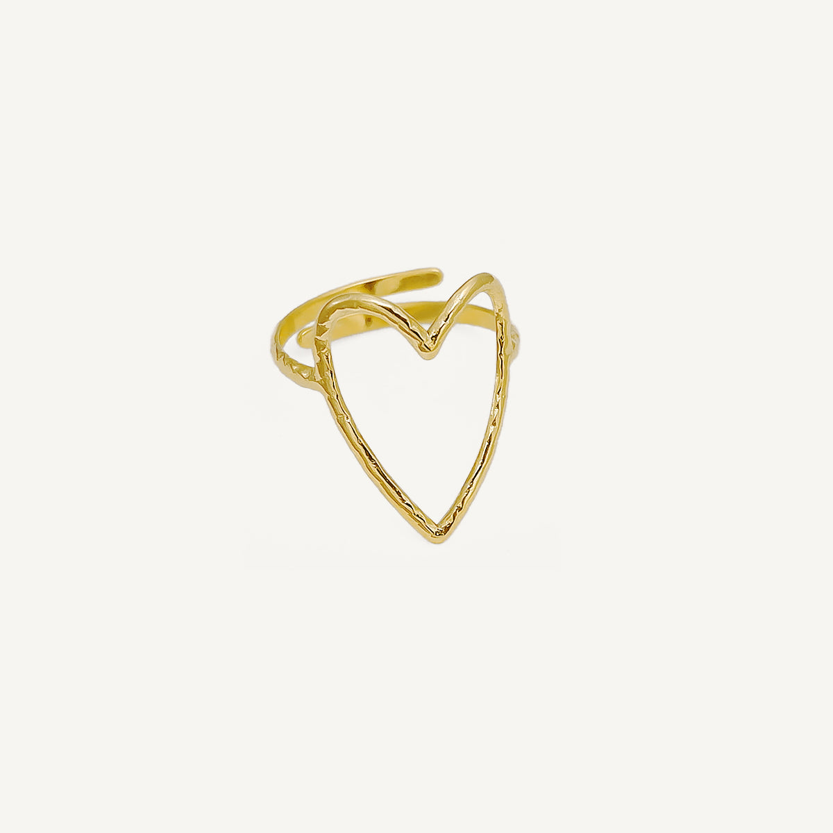 The Any-size Textured Tat Heart Ring
