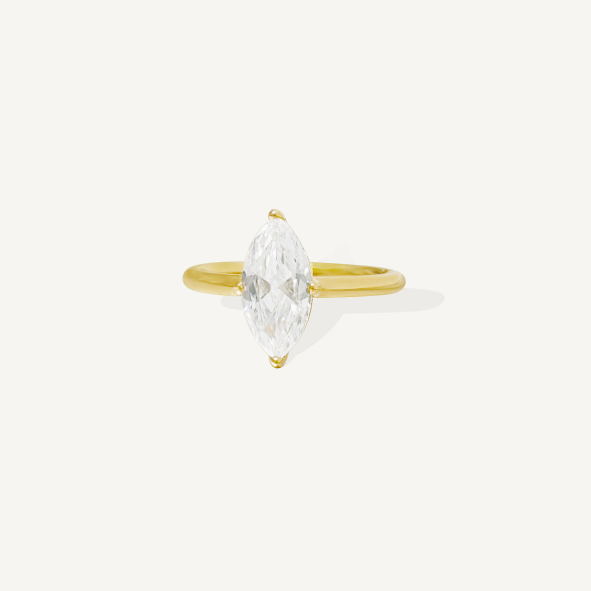 The Bold Marquise Cut Curved Ring