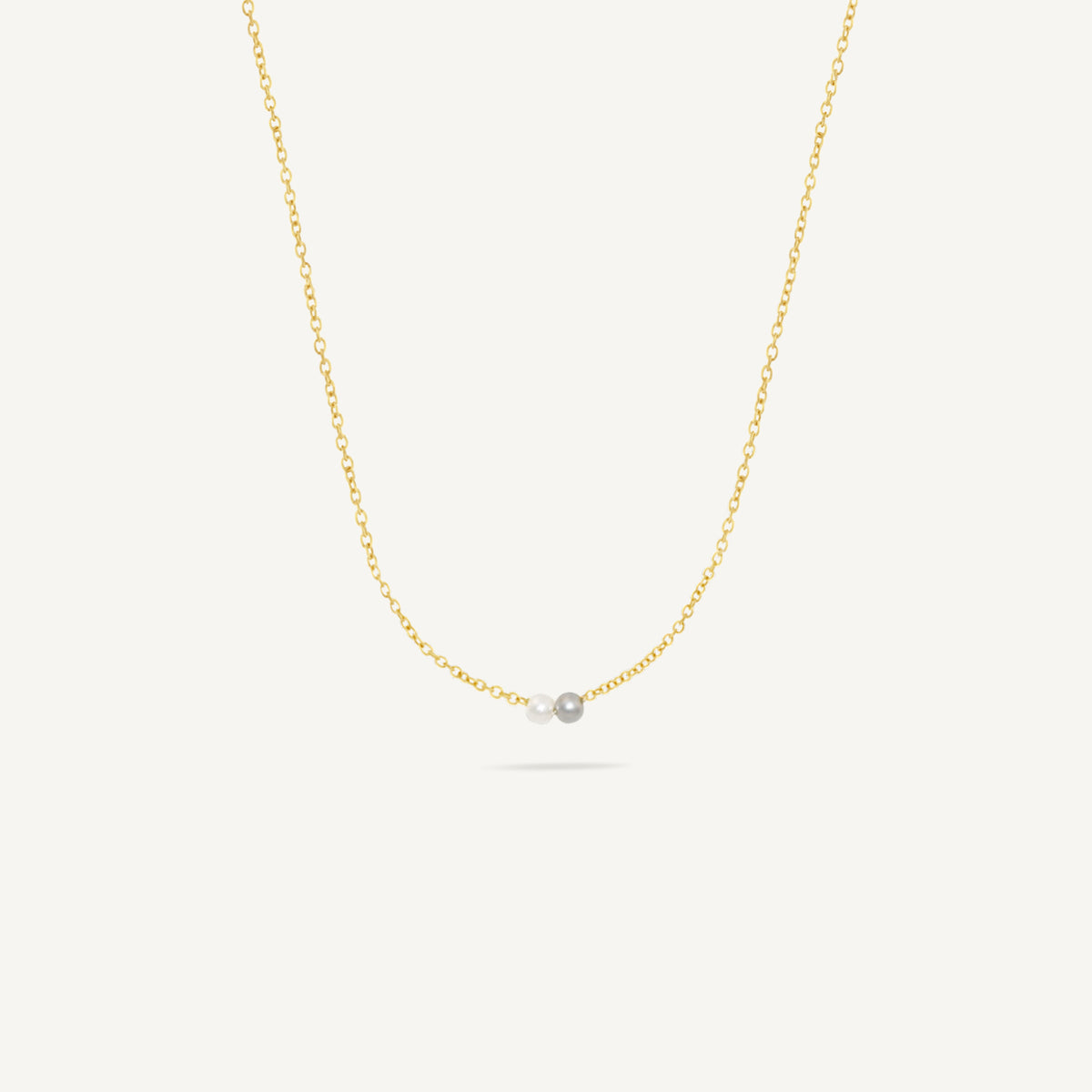 The Tiny Floating Double Pearl Necklace