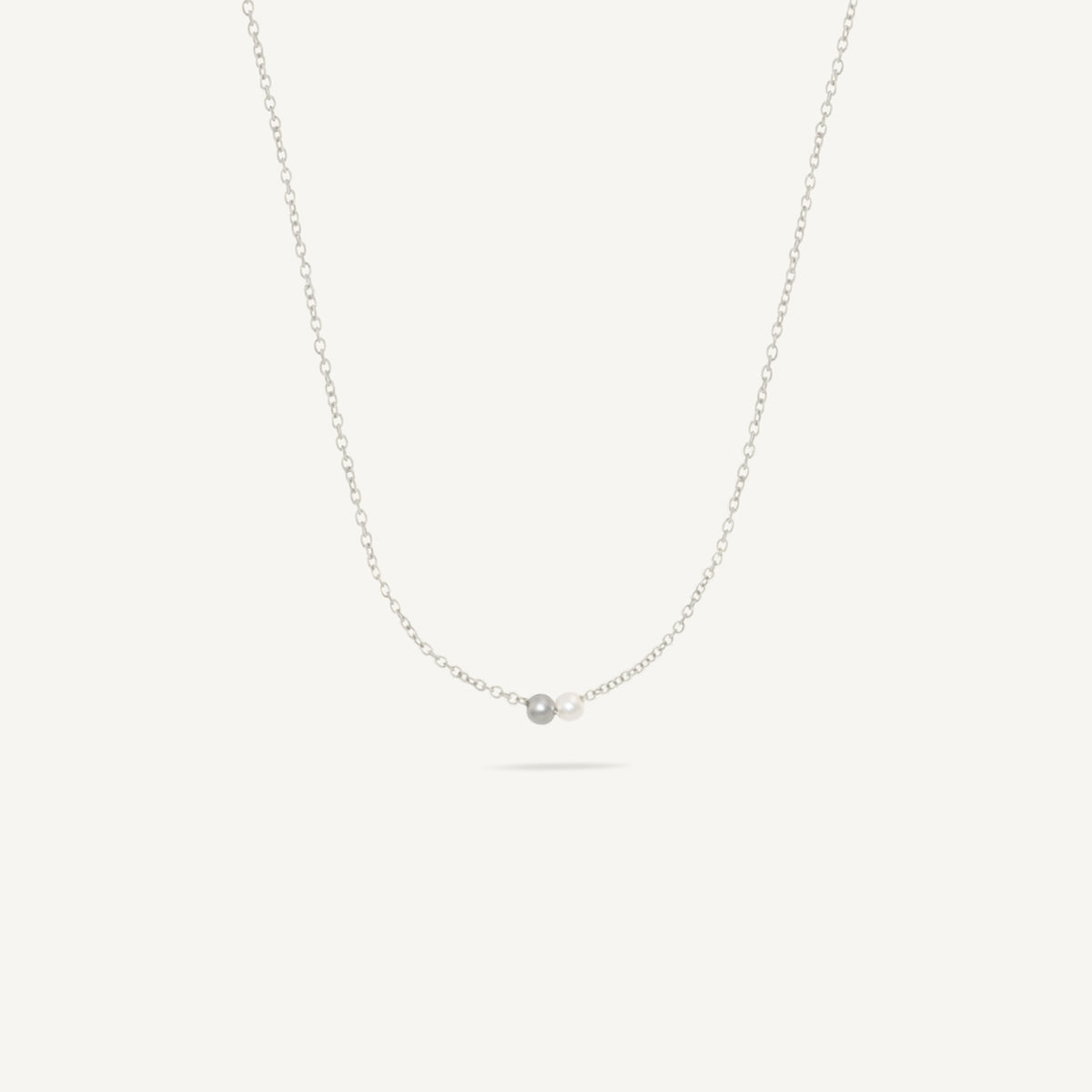 The Tiny Floating Double Pearl Necklace