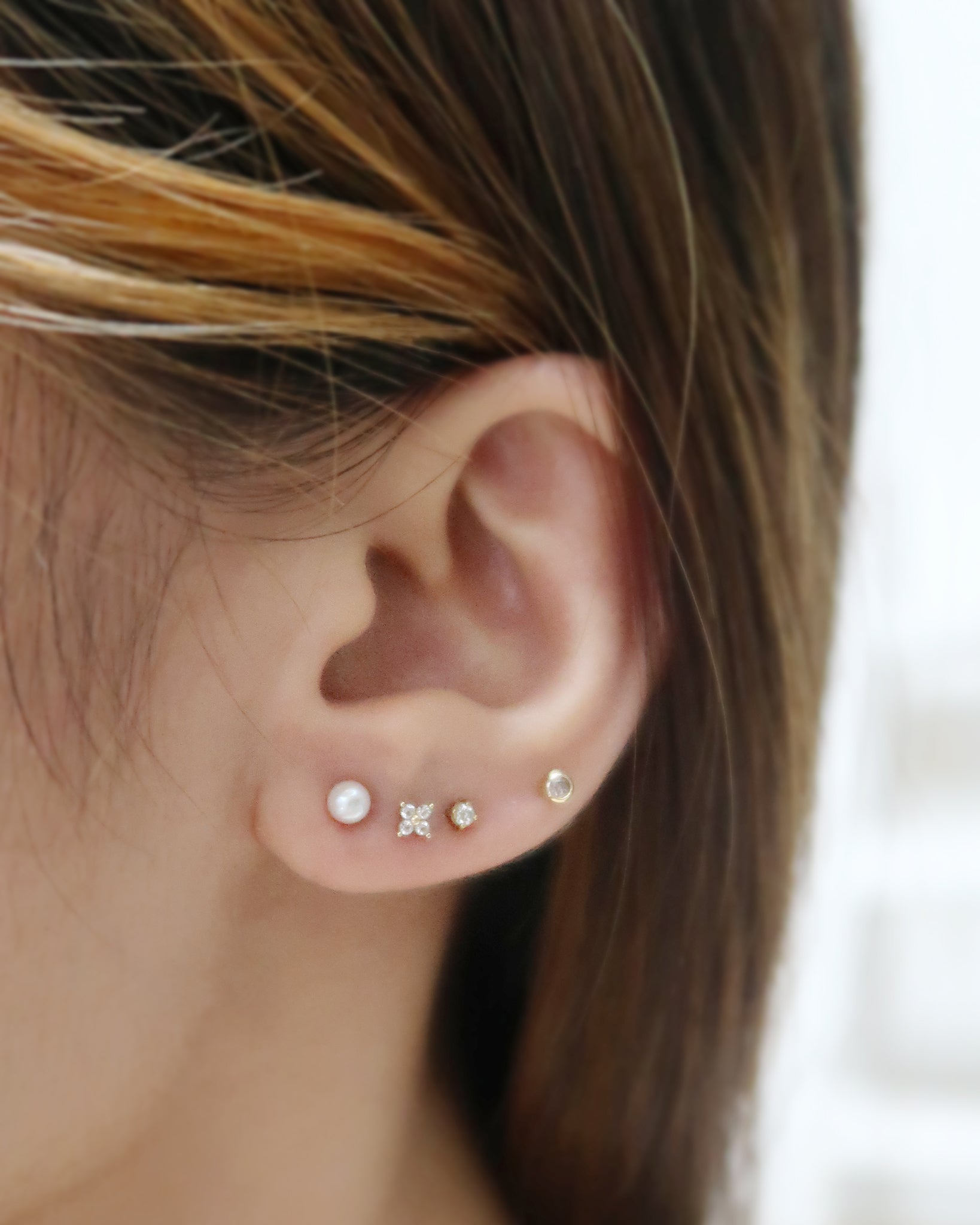 The Story Lucky Clover Earrings in Solid Gold