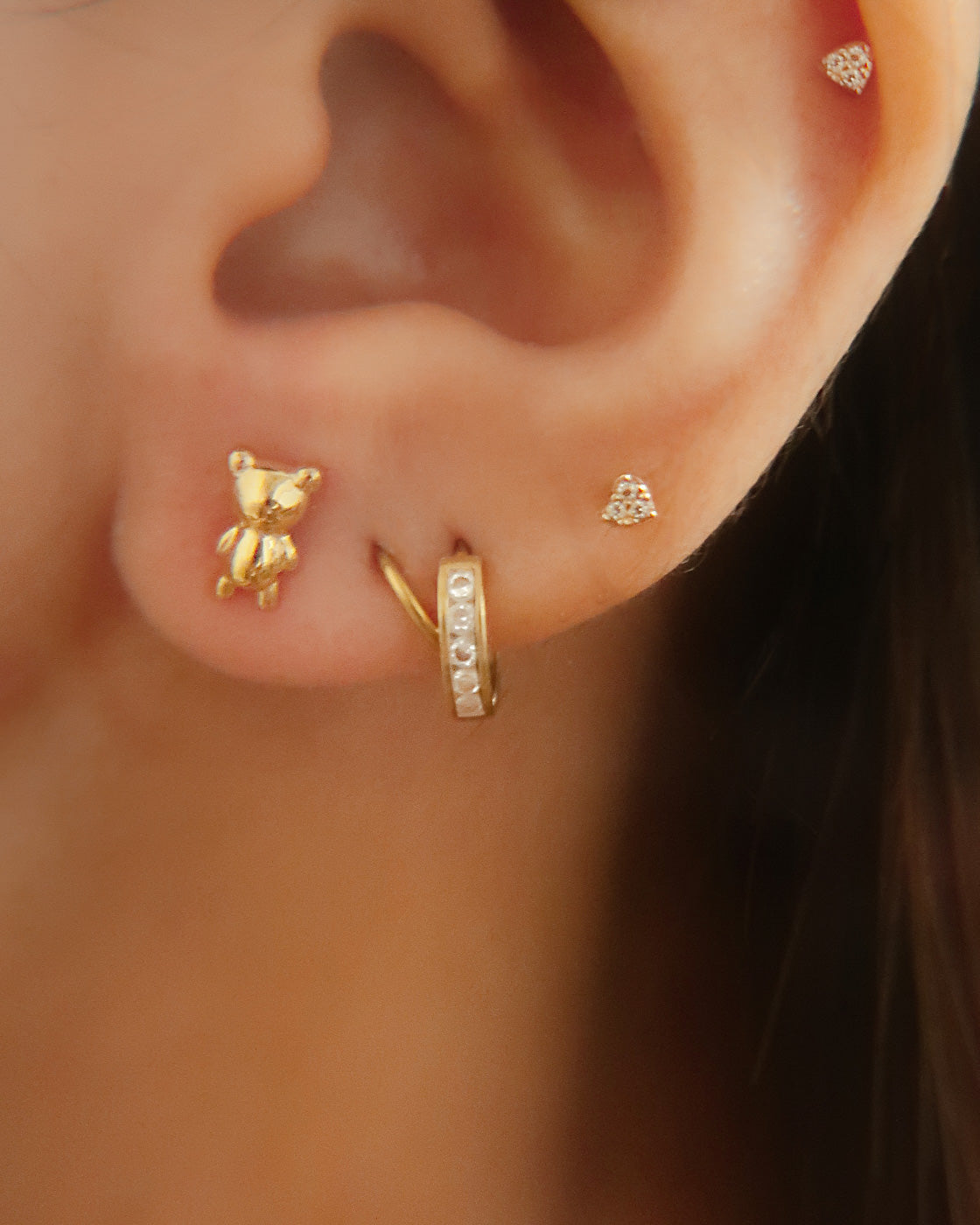 The Tiny Teddy Screw Back Studs