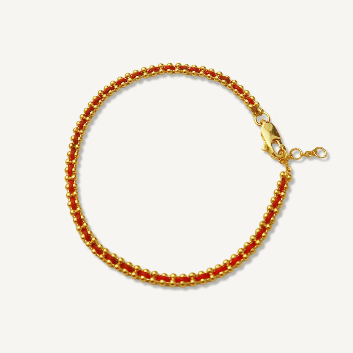The Ultra Minimalist Red Line Beaded Bracelet and Anklet