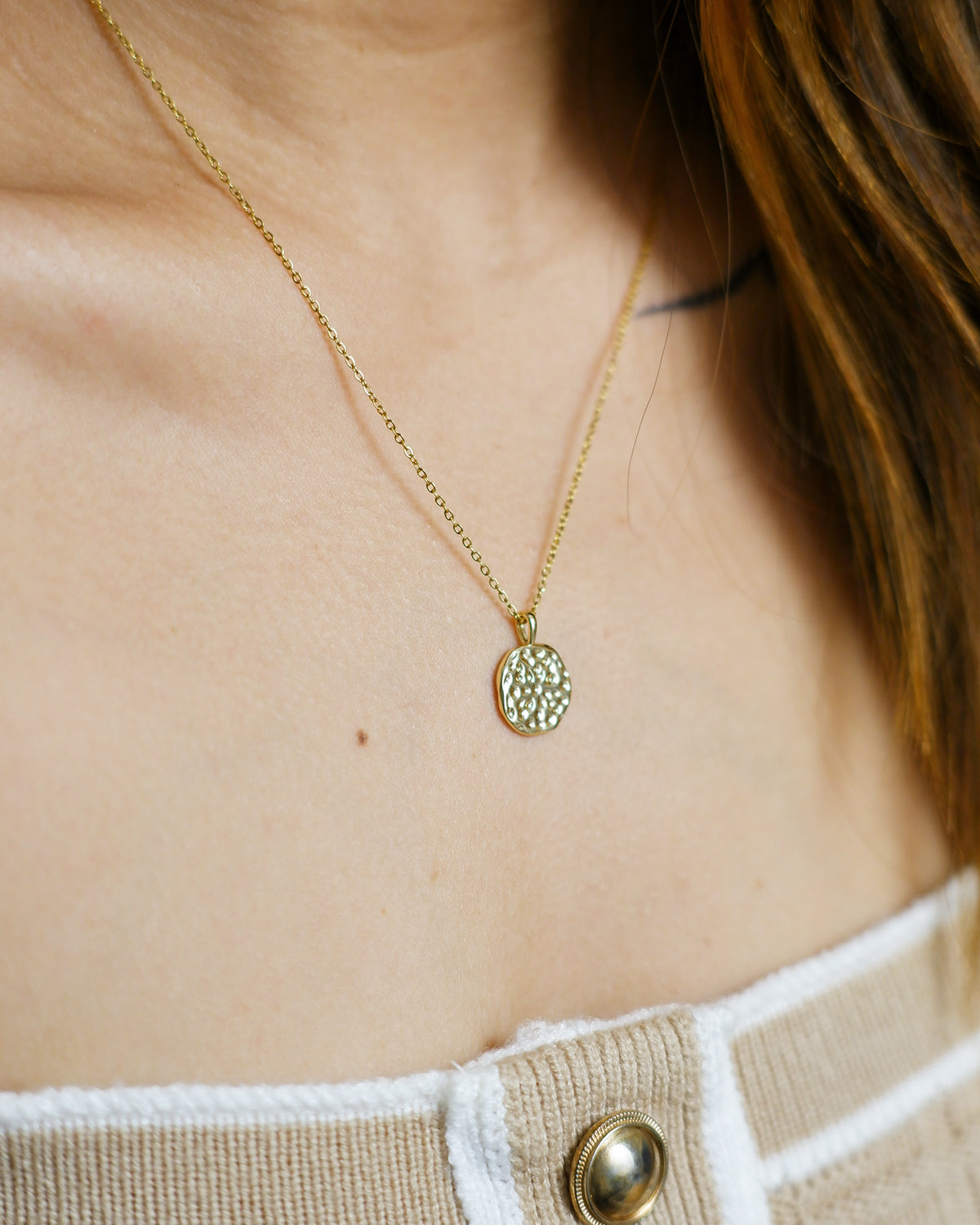 The Textured Moon Necklace