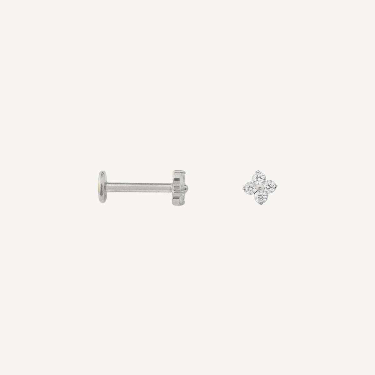 The Lucky Pave Clover Screw Back Studs