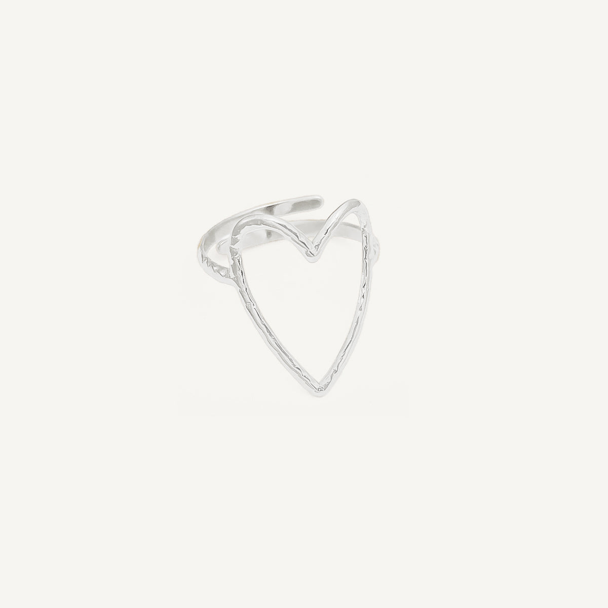 The Any-size Textured Tat Heart Ring