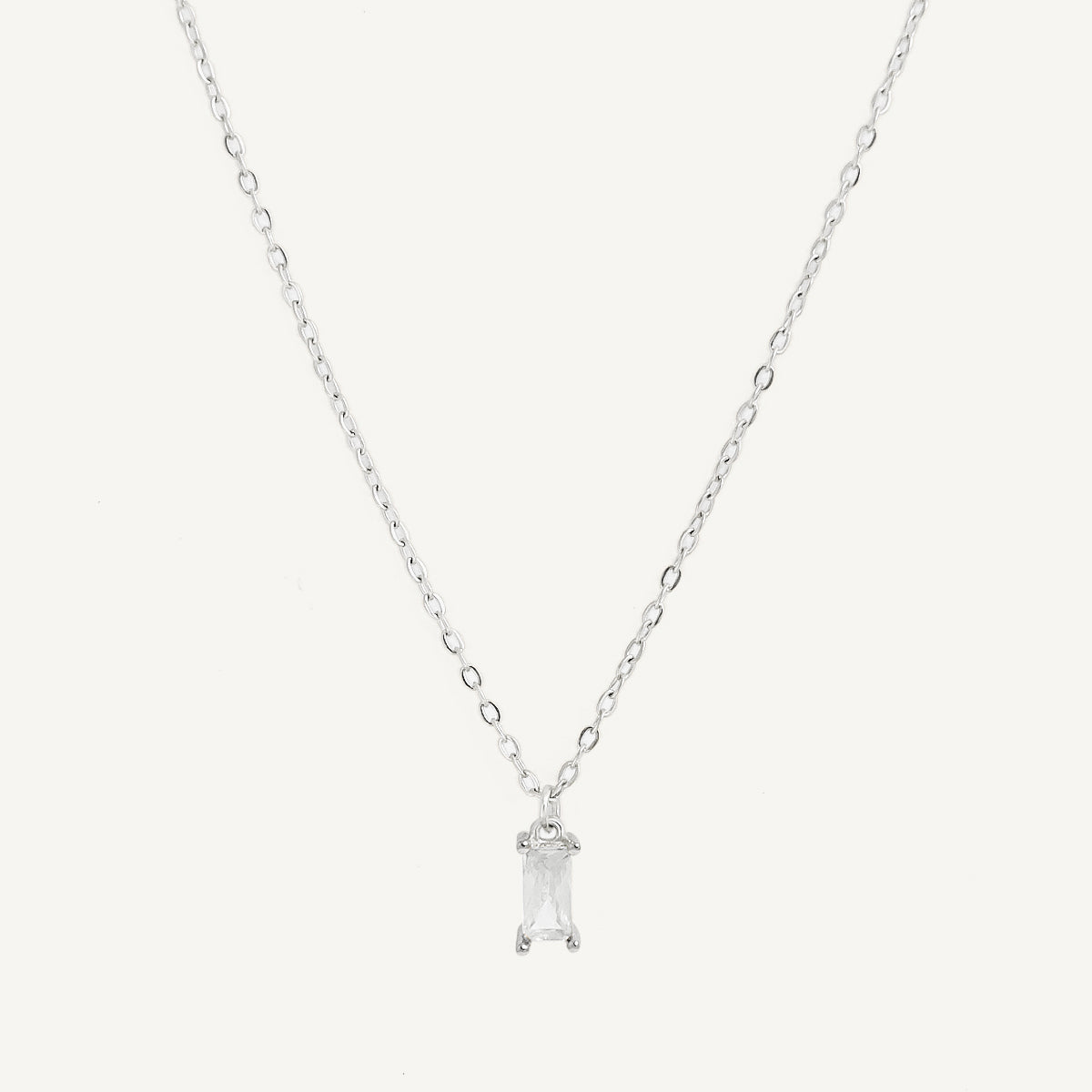 The Baguette Birthstone Necklace