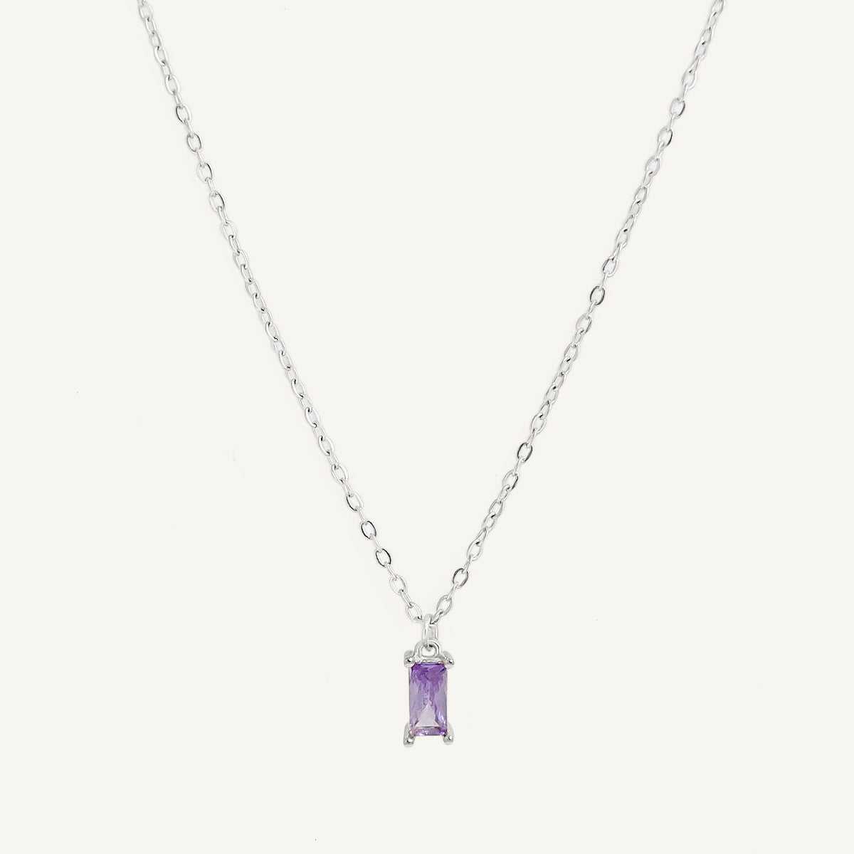 The Baguette Birthstone Necklace
