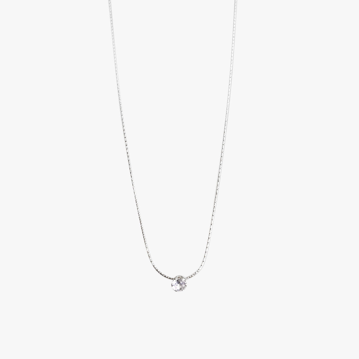 The Barely There Solitaire Necklace