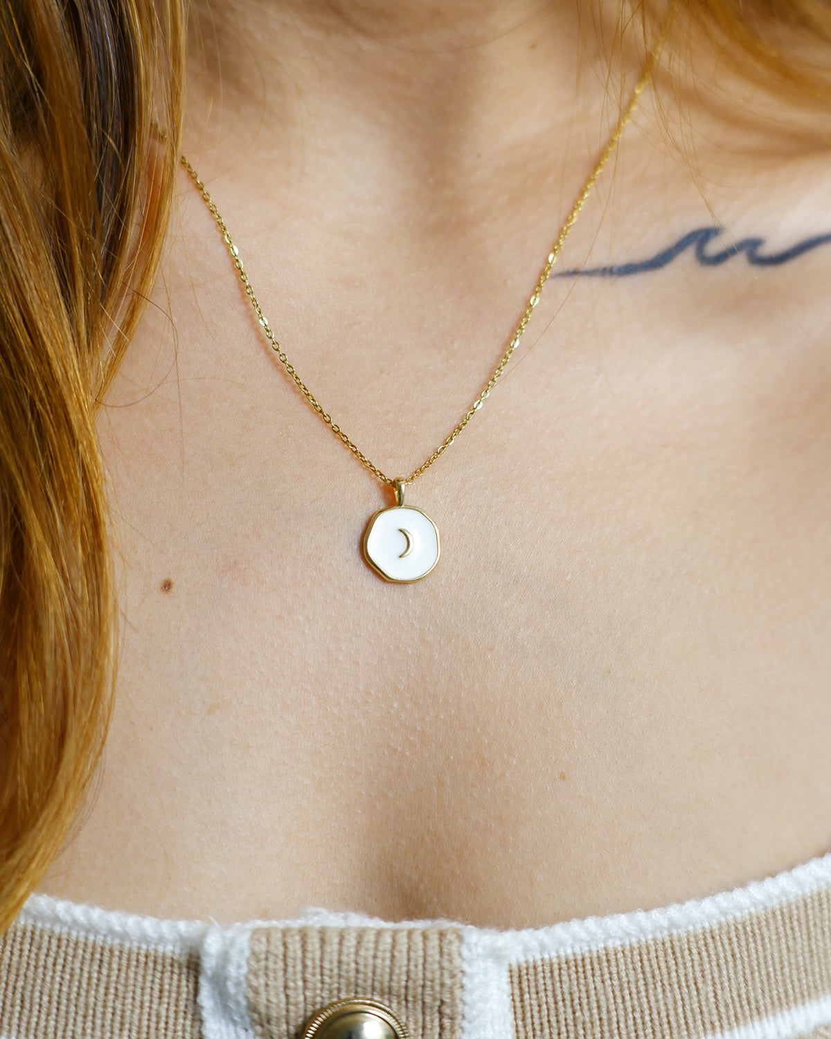 The Textured Moon Charm