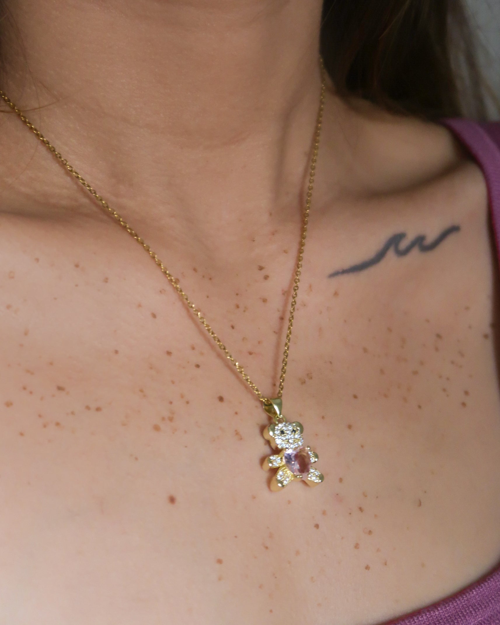 Final Sale - The Iced Pave Teddy Love Necklace