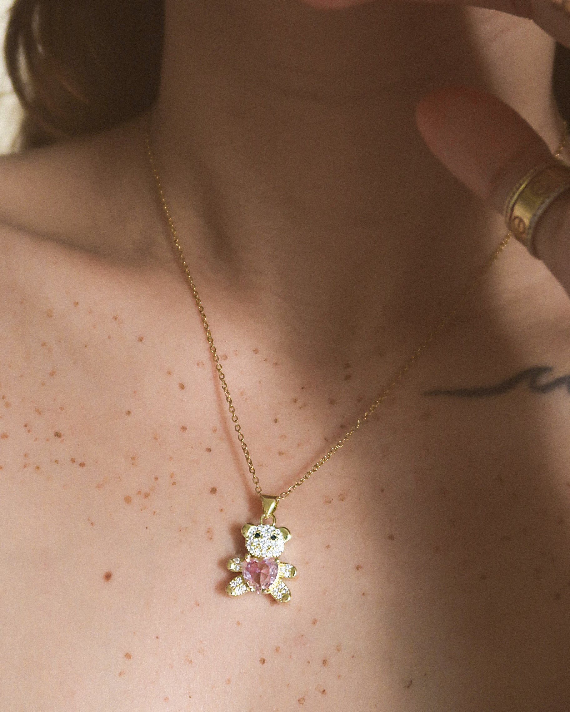 Final Sale - The Iced Pave Teddy Love Necklace