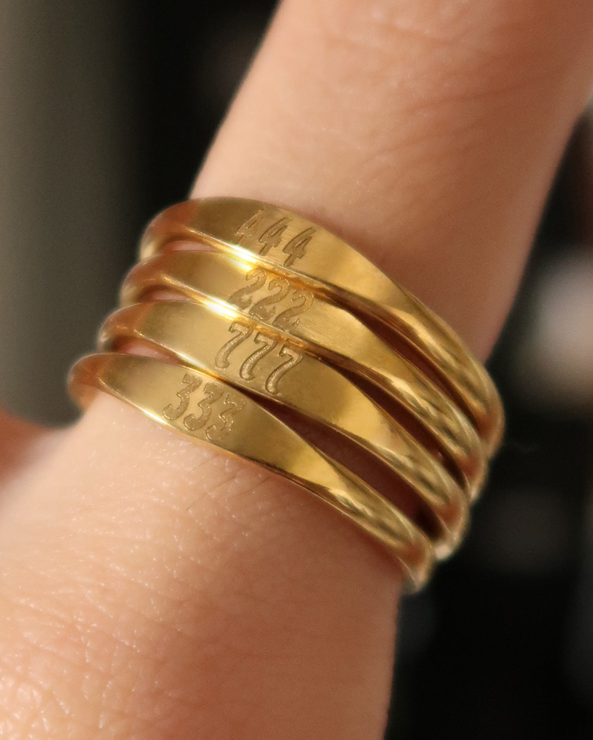 The Lucky Angel Number Mini Signet Ring