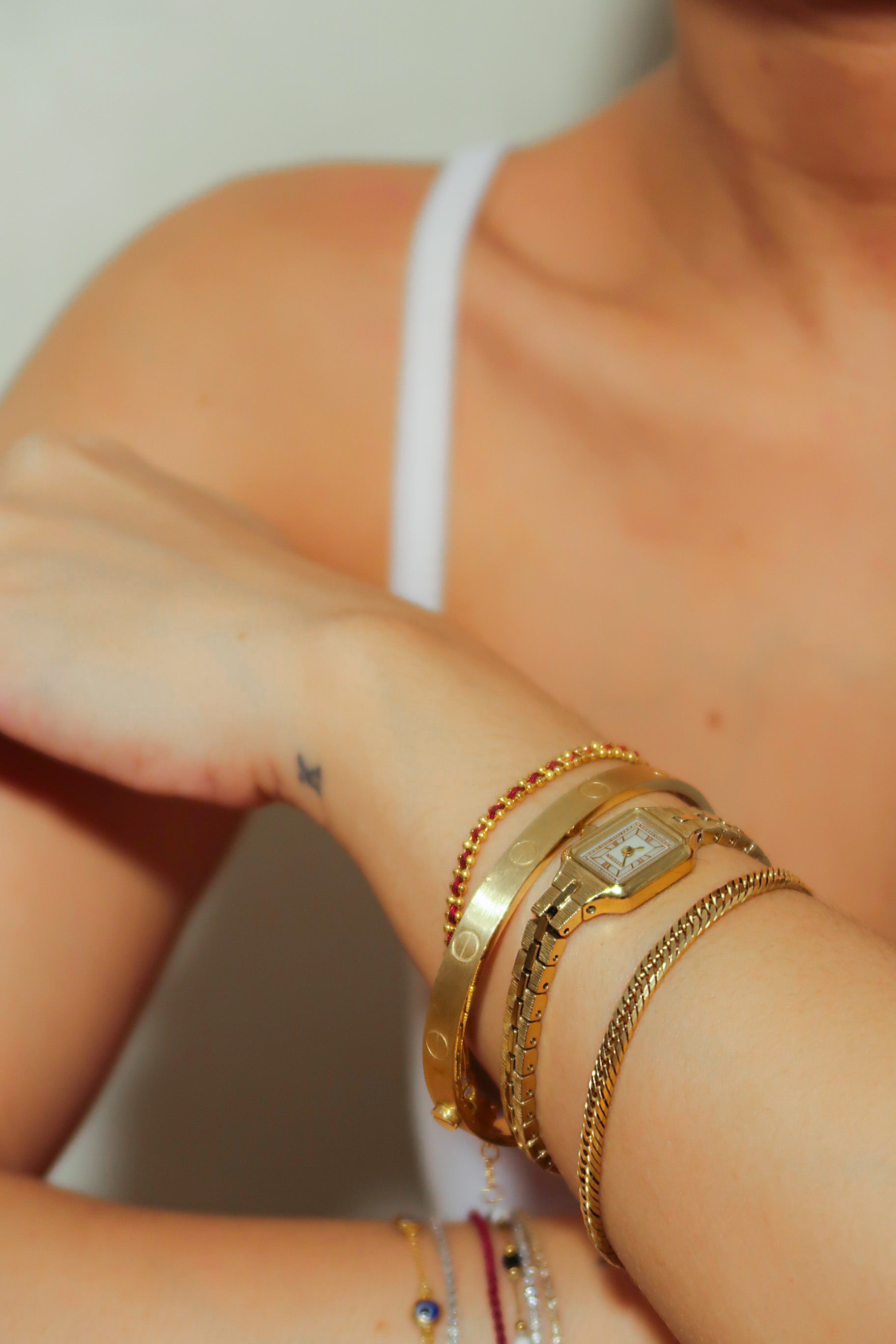 The Ultra Minimalist Red Line Beaded Bracelet and Anklet