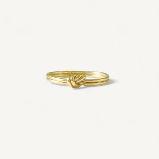 The Double Knot Ring in Solid Gold