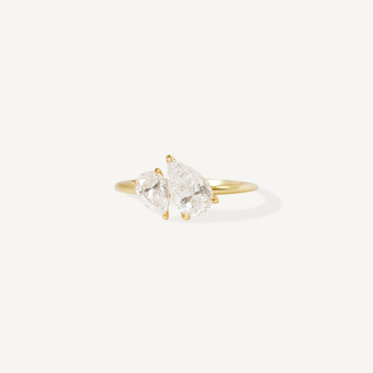 You and I Pear Moissanite Ring