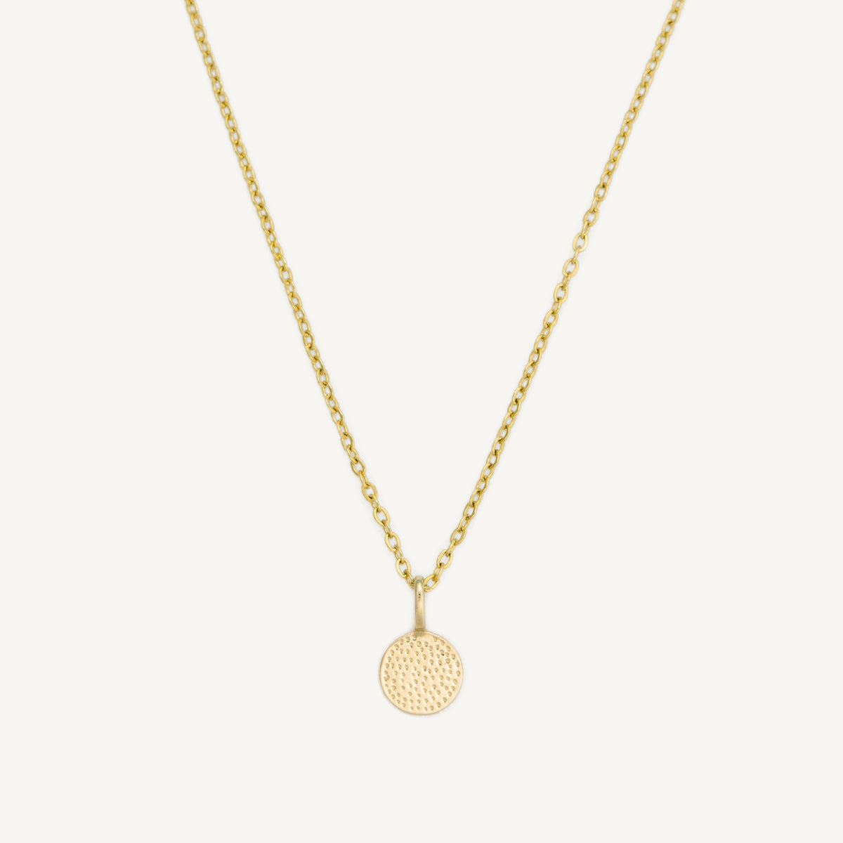 The Mini Zodiac Disc Charm in Solid Gold
