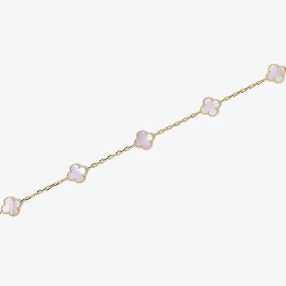 (Handed-Down) The Rare 10mm Pinkish Pearl Bracelet in Solid Gold