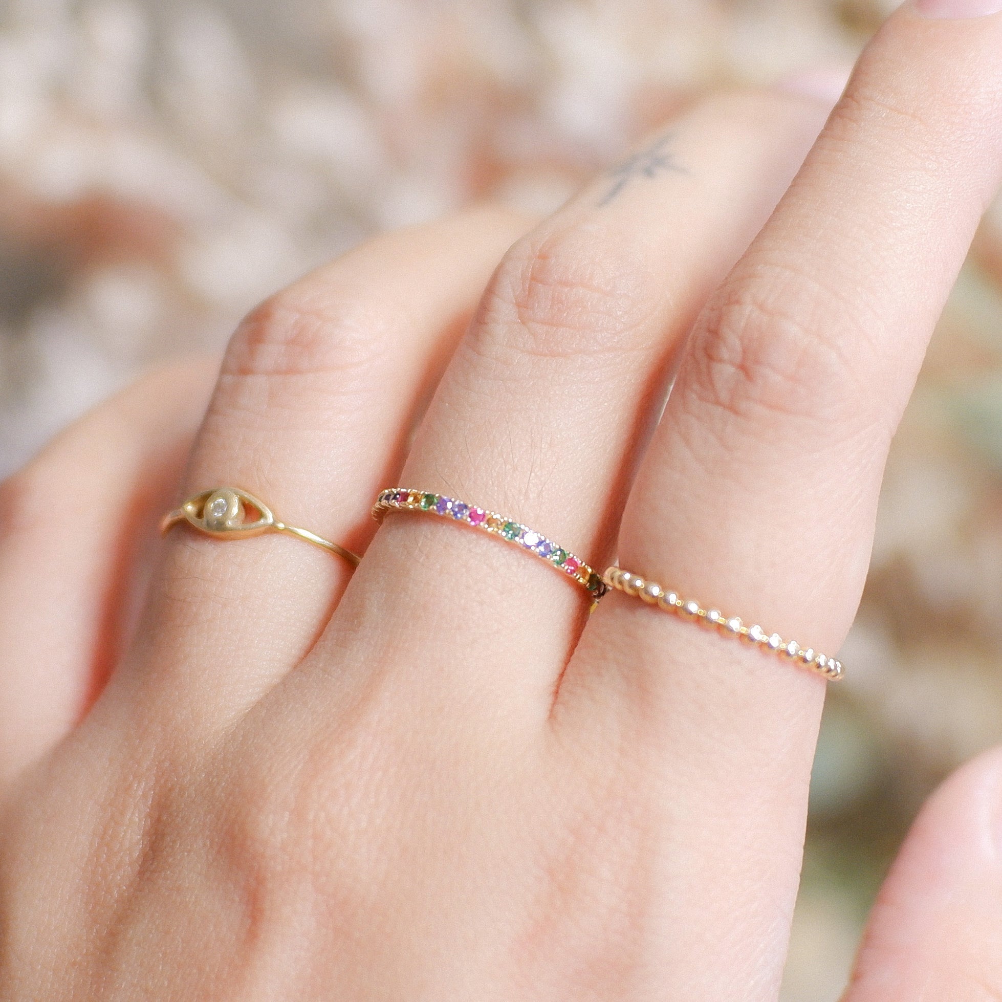 The Color Play Slim Eternity Band in Solid Gold (Limited)