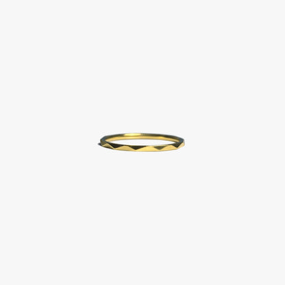 The All New Skinny Textured Ring in Solid Gold