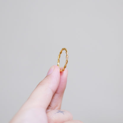 The Brenna Textured Stacker Ring