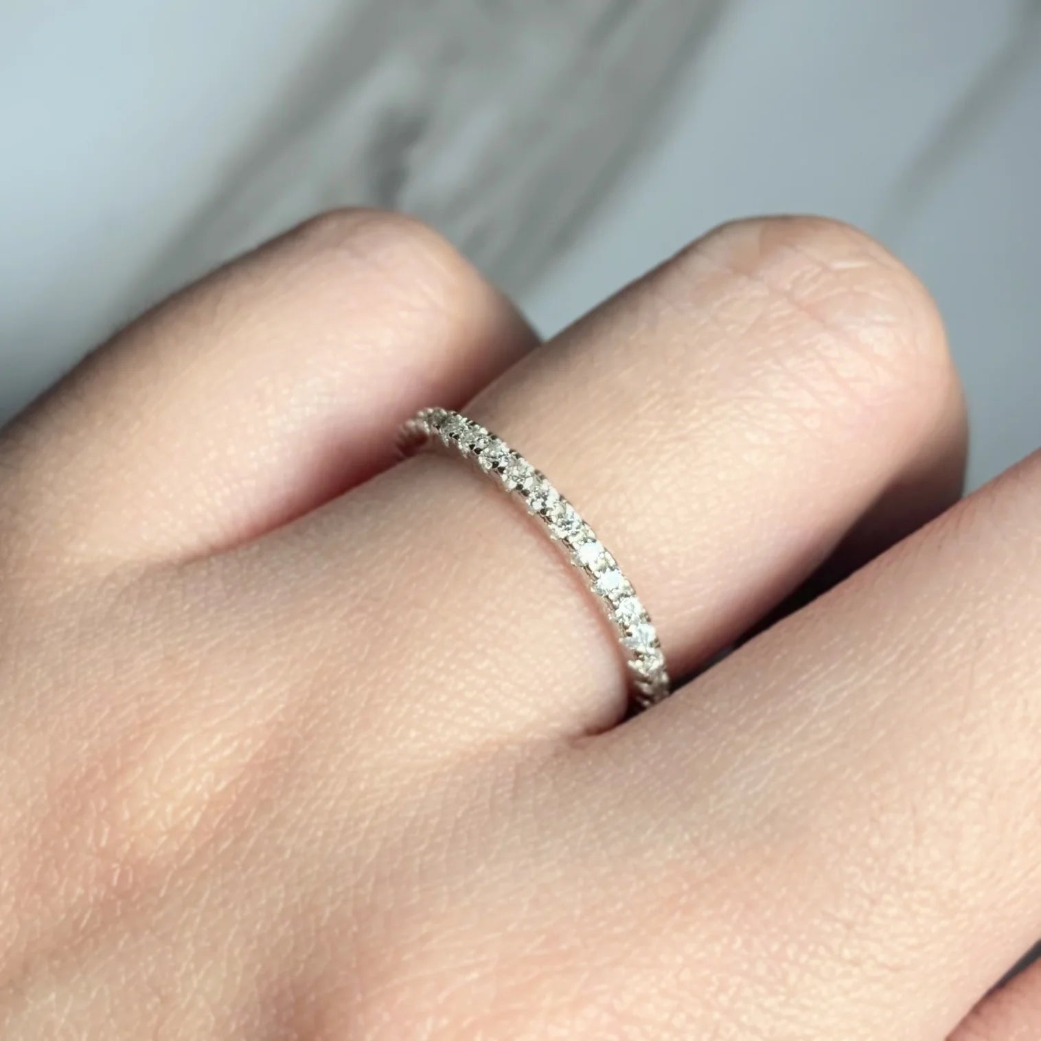 The Full Eternity Moissanite Ring