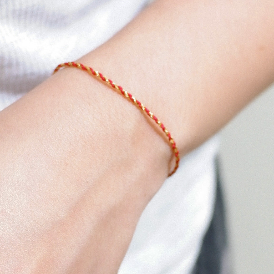 The Red and Gold Line Bracelet and Anklet