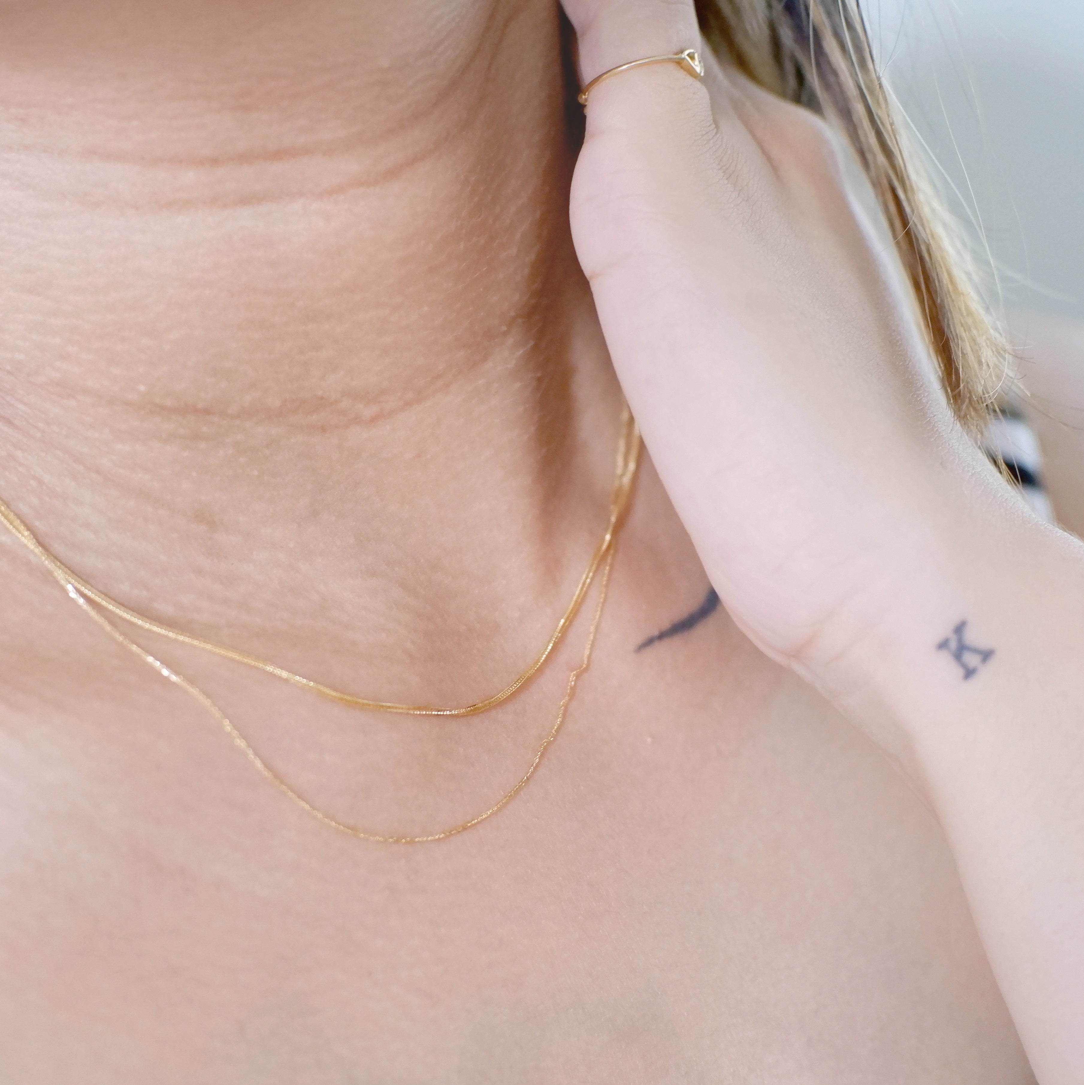 The Statement Stacker Necklace in Solid Gold