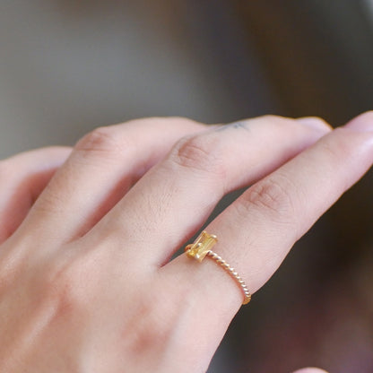 The Brenna Birthstone Baguette Ring