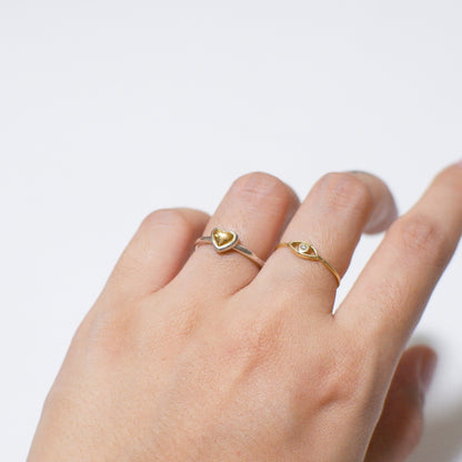 The Two-Tone Sweet Heart Ring