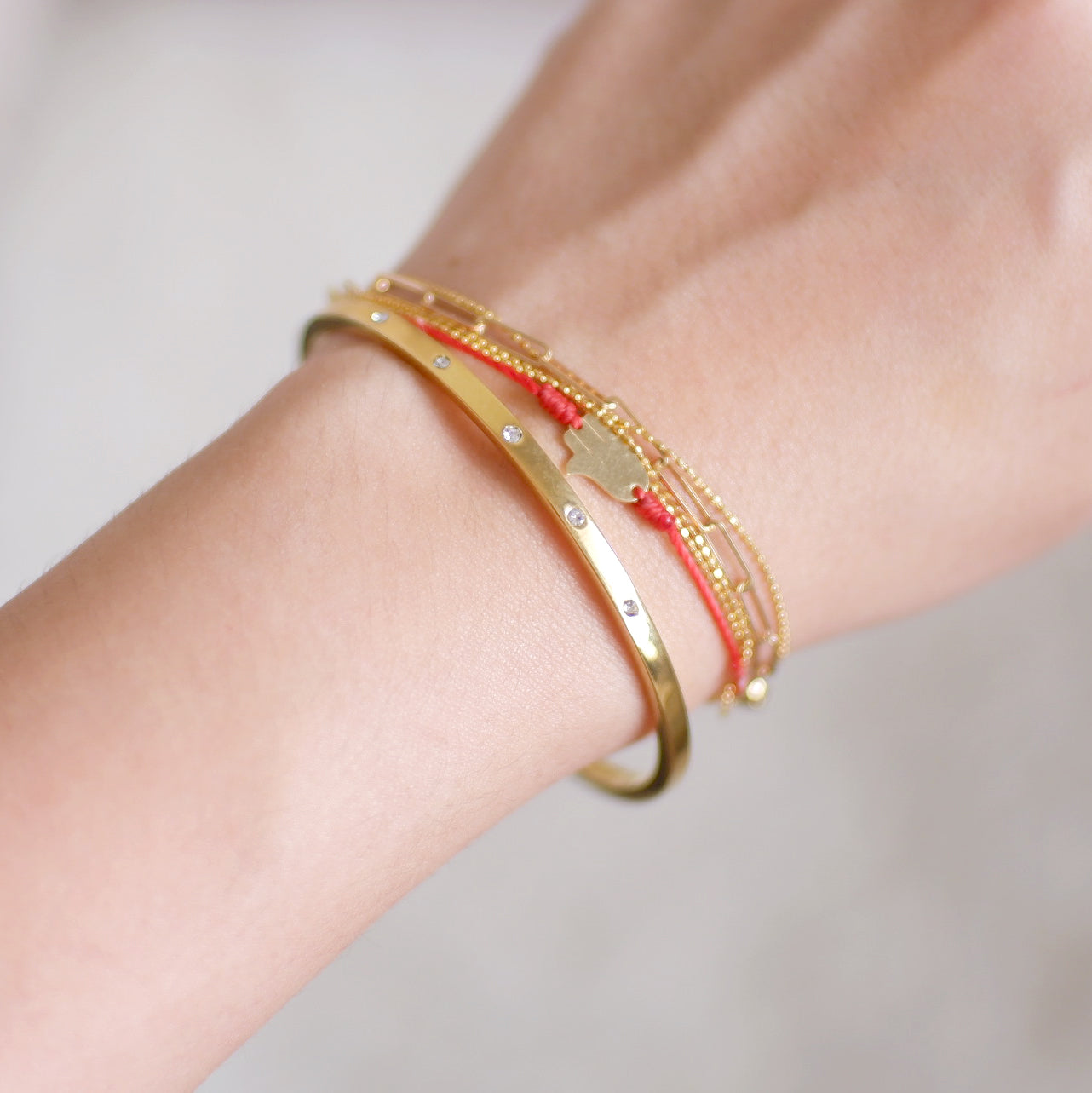 The Slim Dotted Bangle, Engraved