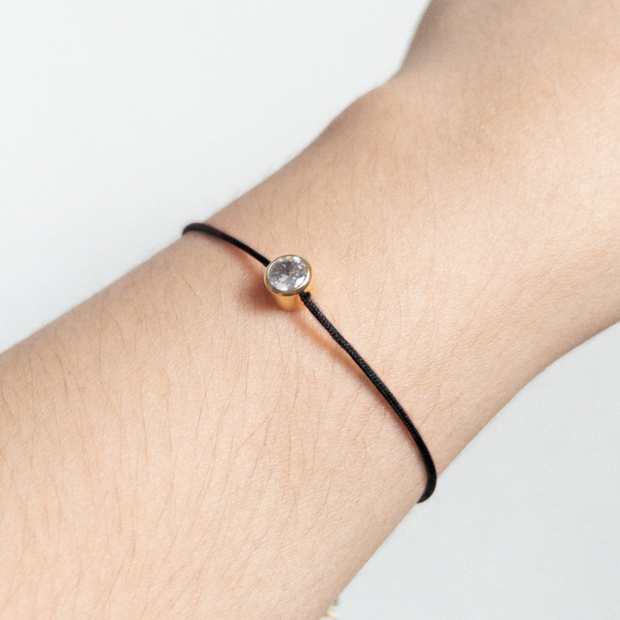 The Black Line Solitaire Bracelet