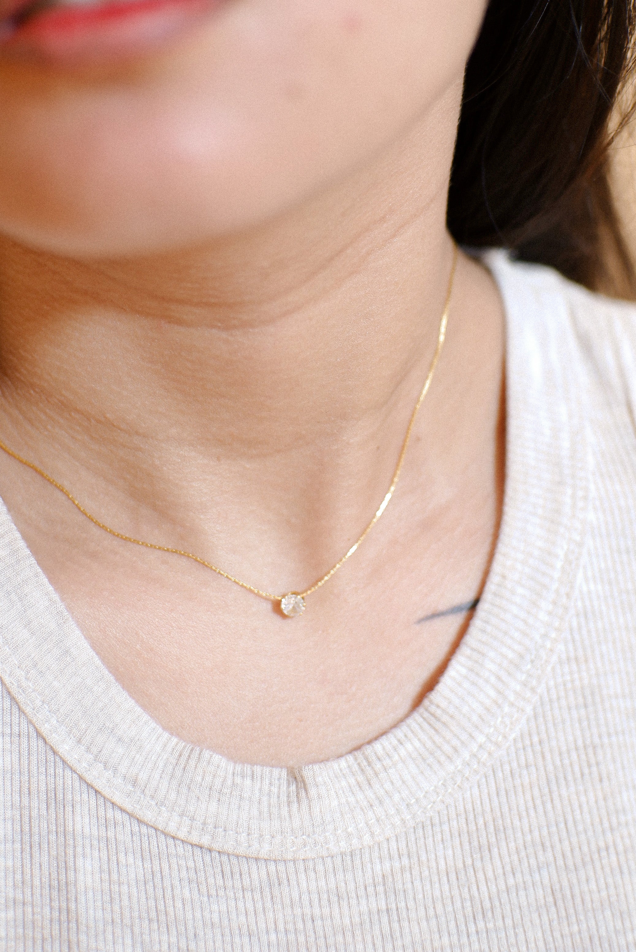The Barely There Solitaire Necklace | Holiday Shop