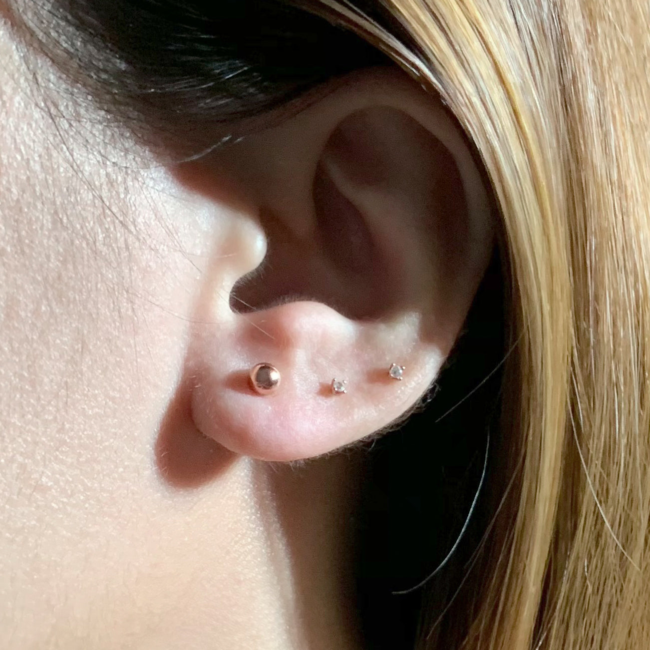 The White Gold Ball Earrings