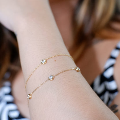 The Solitaire Station Bracelet and Anklet