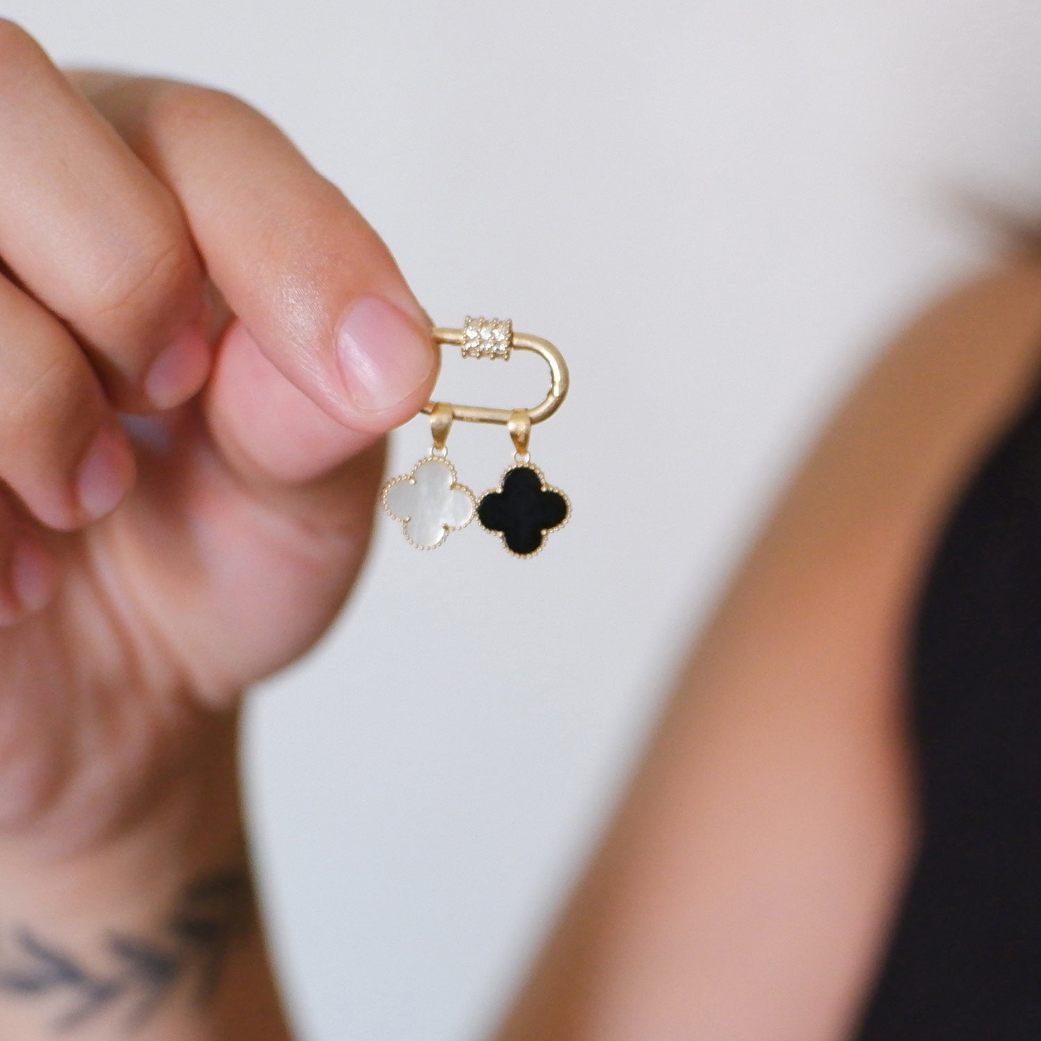 Dainty Carabiner in Solid Gold