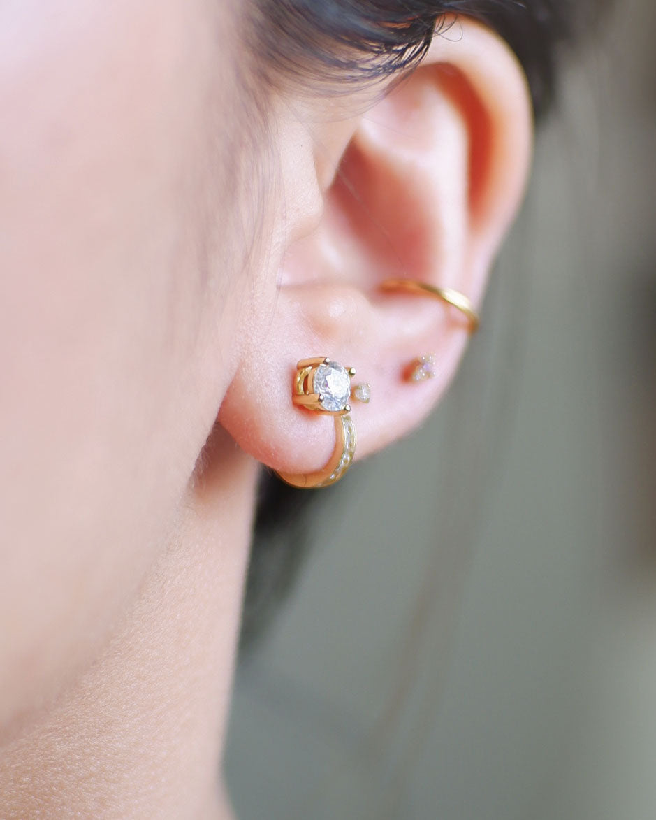 The Princess Moissanite Earring