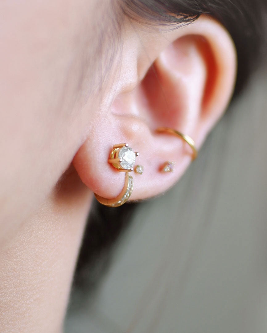 The Princess Moissanite Earring